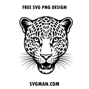 free leopard head svg png