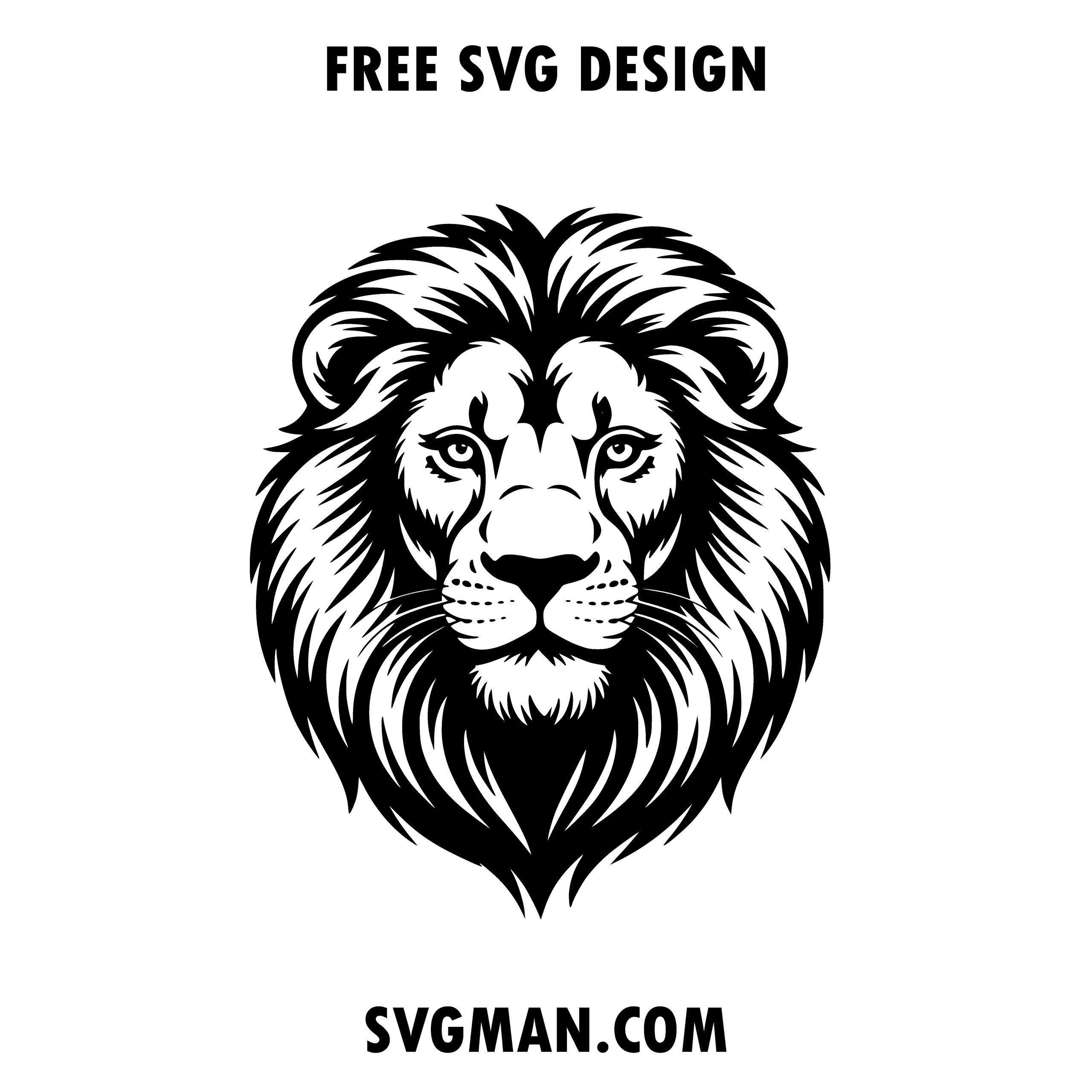 Free Lion Head SVG PNG