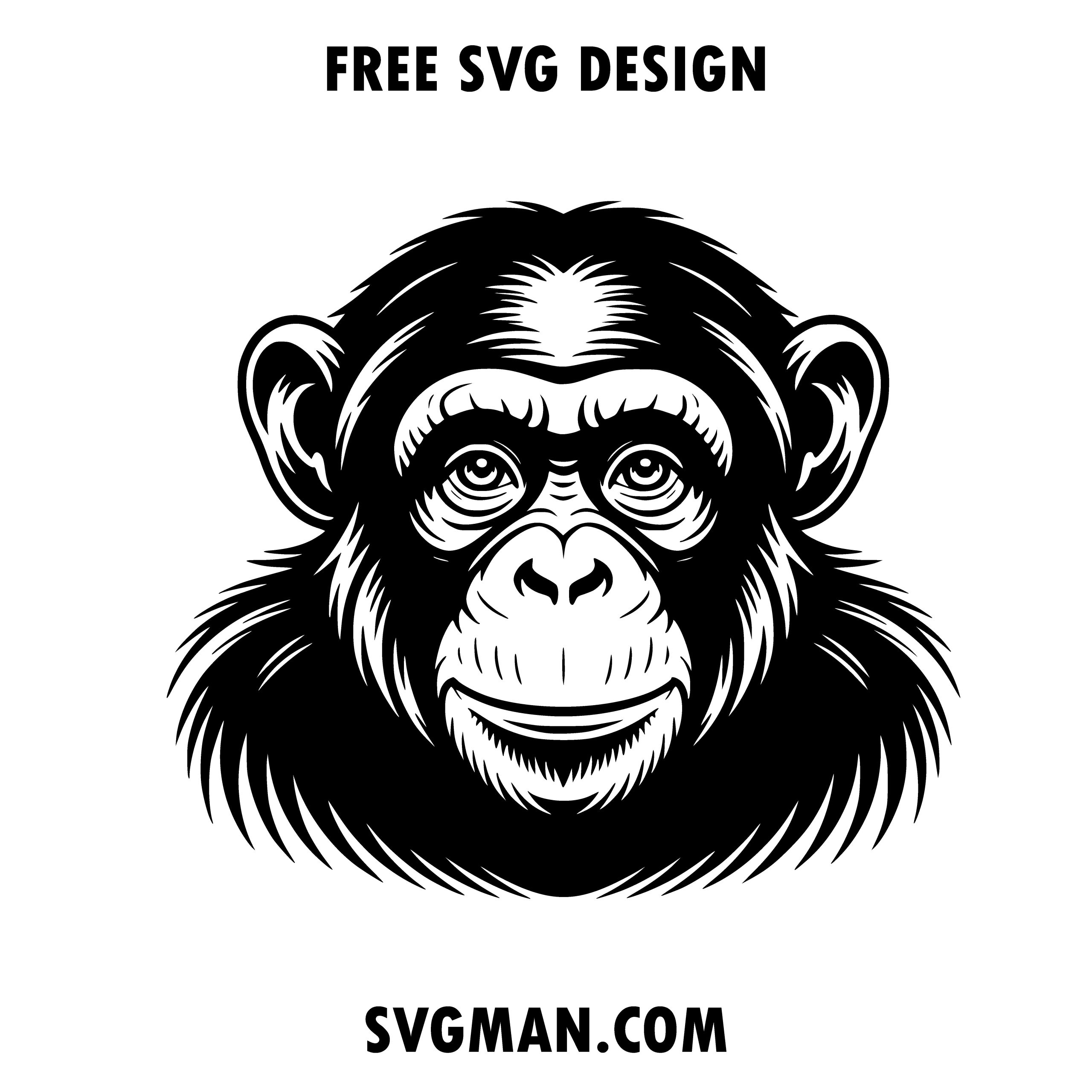 free monkey head svg png