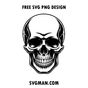 free skeleton head svg png