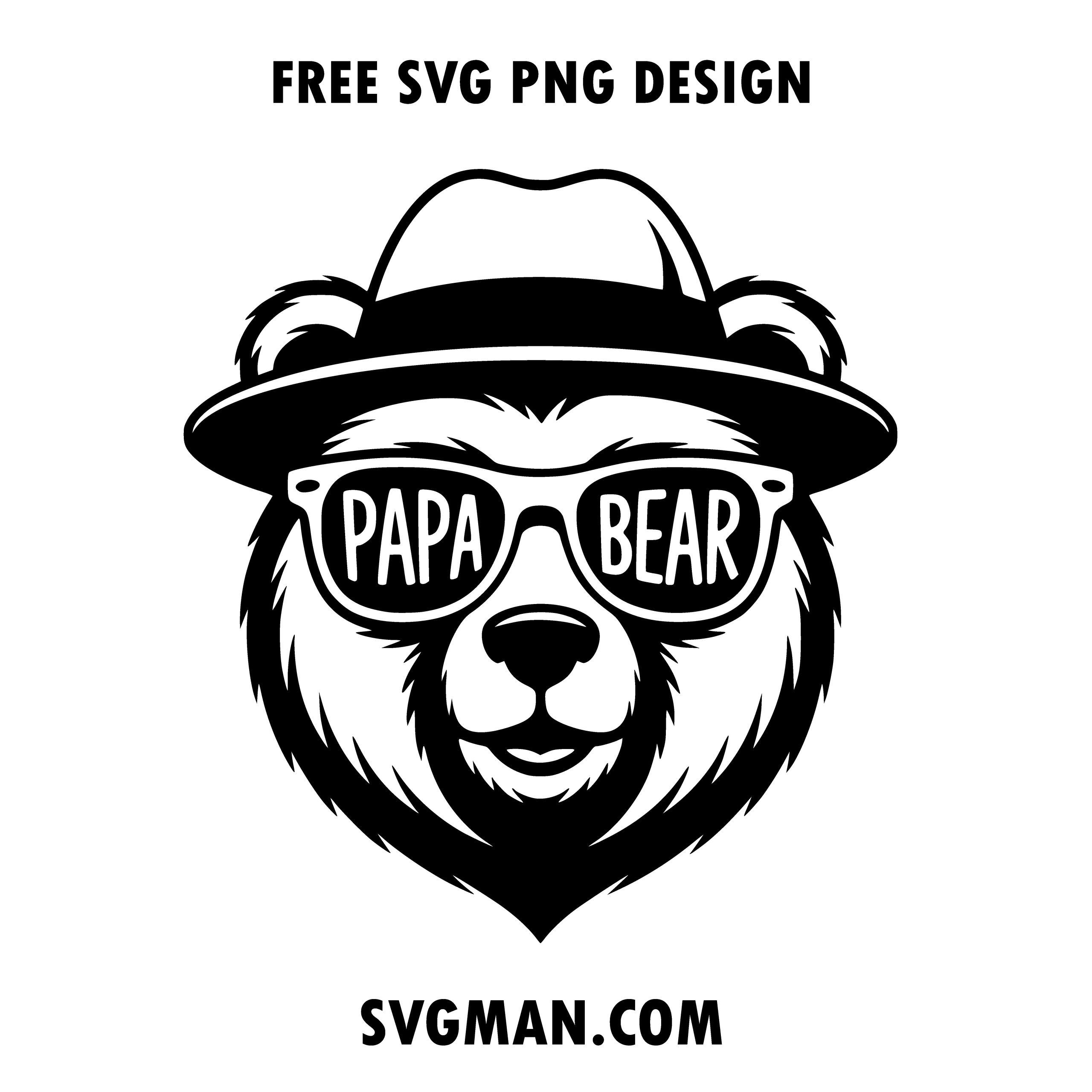 free daddy bear svg png