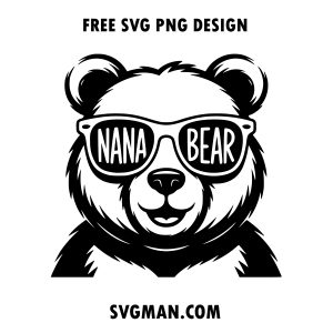 free nana bear svg png