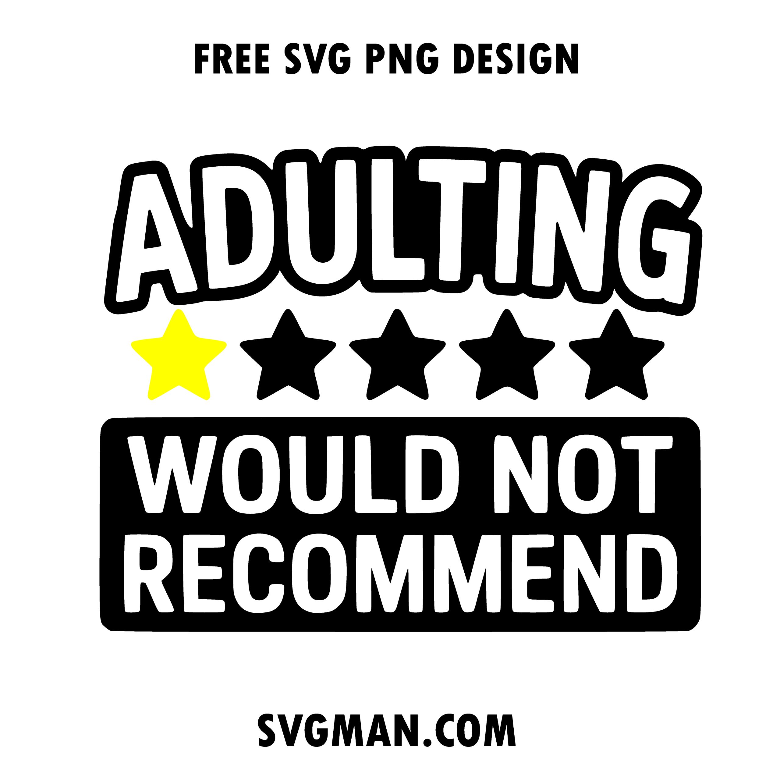free funny adulting svg png