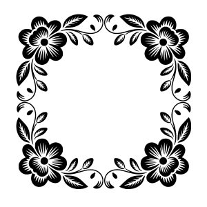 free flower border svg