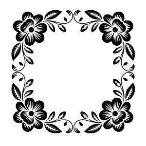 free flower border svg