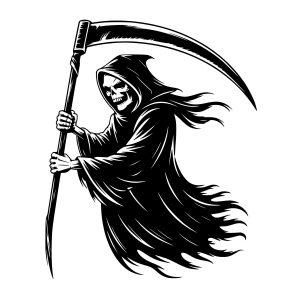 death grim reaper halloween svg silhouette