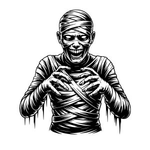 scray mummy halloween free svg silhouette