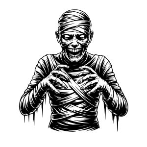 scray mummy halloween free svg silhouette