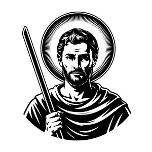 free saint christopher svg silhouette
