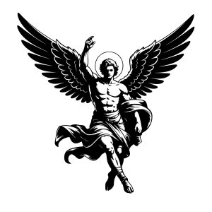 saint michael free svg silhouette
