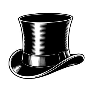 top hat free svg silhouette