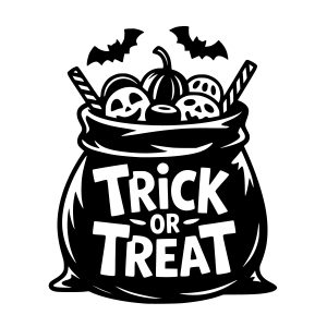 trick or treat halloween svg silhouette