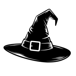 witch hat halloween free svg silhouette