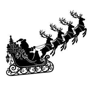 Free Santa Sleigh SVG