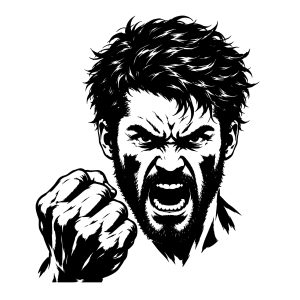 Free Angry Man SVG