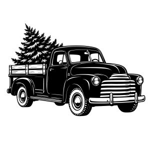 Free Christmas Tree Truck SVG