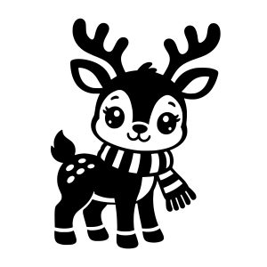 Free Cute Christmas Reindeer SVG
