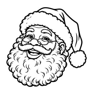 Free Jolly Santa Head SVG