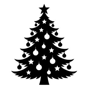 Free Christmas Tree Stars Baubles SVG